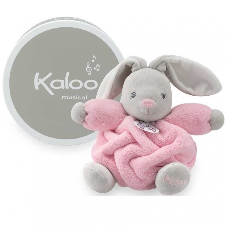 Музыкальная игрушка Плюм – розовый заяц. 18 см  